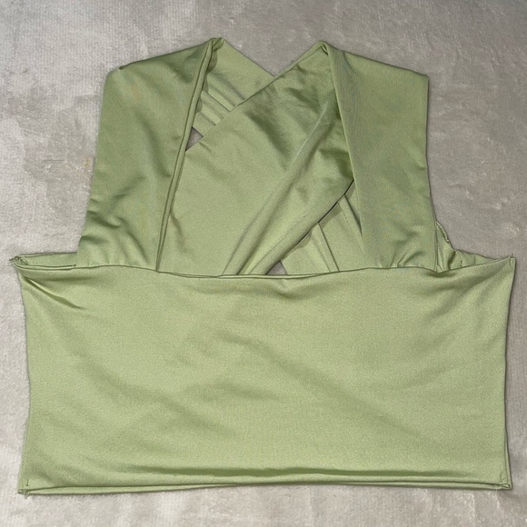 Light Green Cropped Shirt - Picture 2 of 4